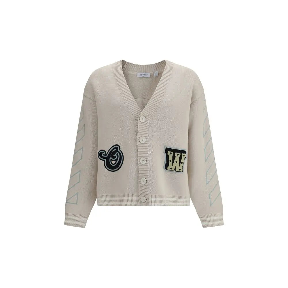Off-White Beige Cotton Cardigan Off-White