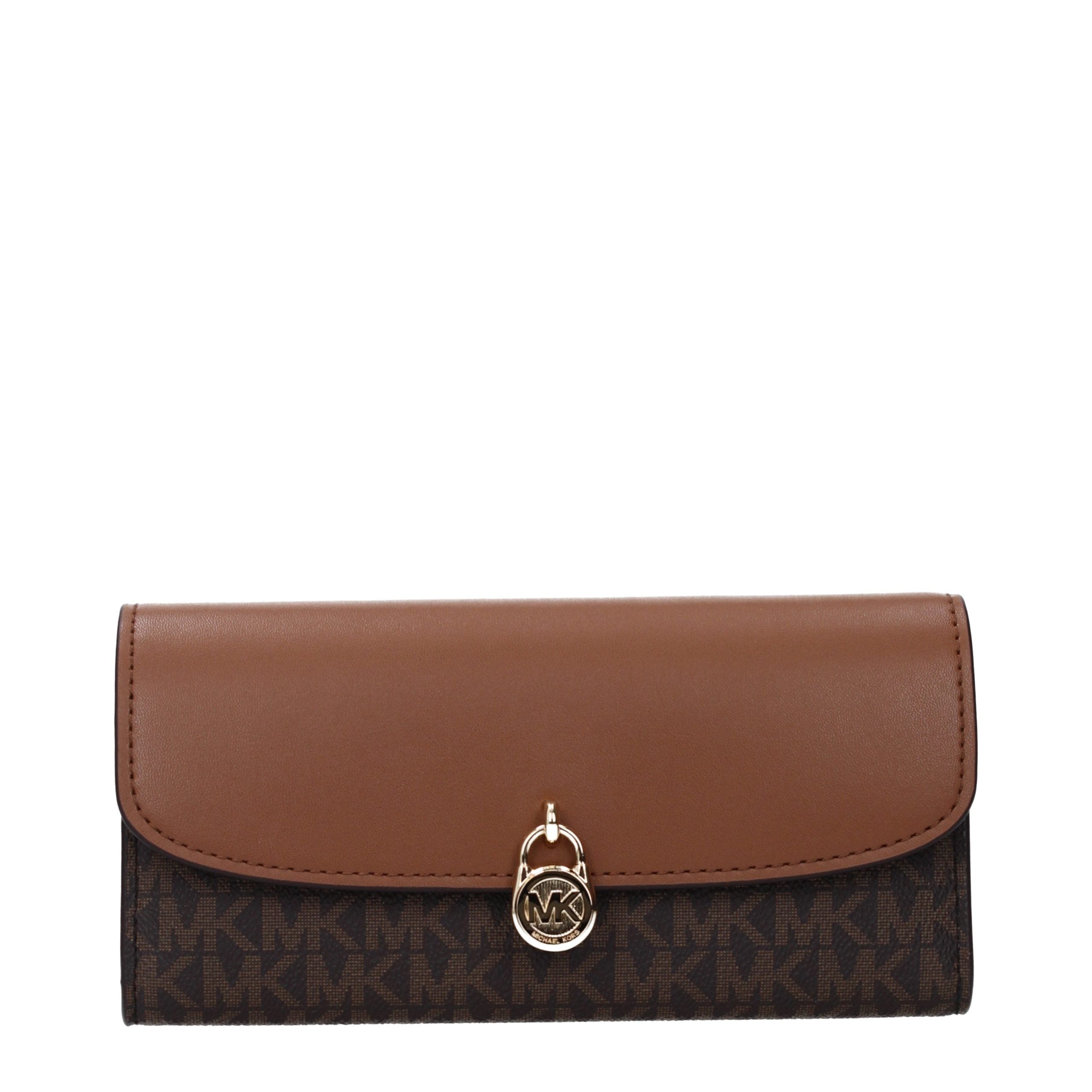 Michael Kors Brown Fabric Wallet Michael Kors