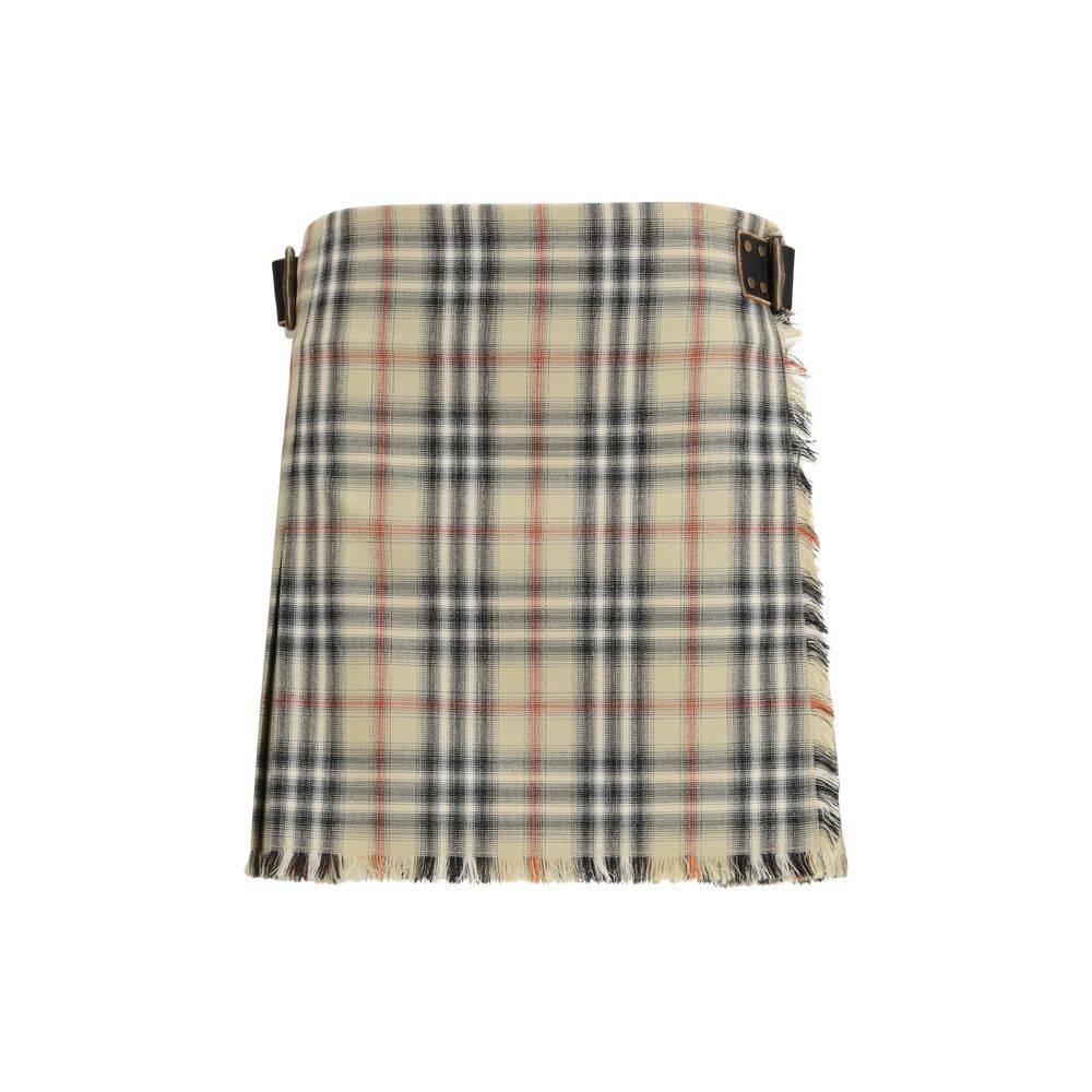 Burberry Multicolor Wool Oves Aries Mini Skirt Burberry