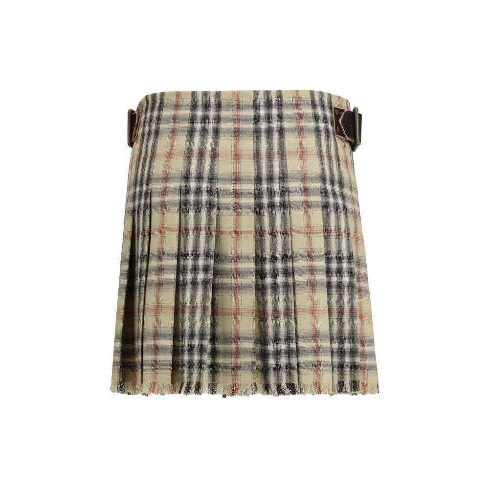 Burberry Multicolor Wool Oves Aries Mini Skirt Burberry