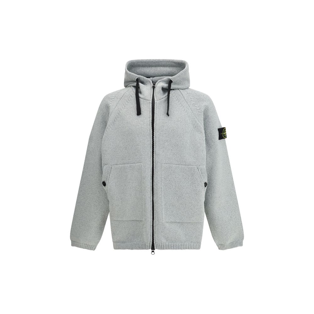 Stone Island Gray Polyester Sweatshirt Stone Island
