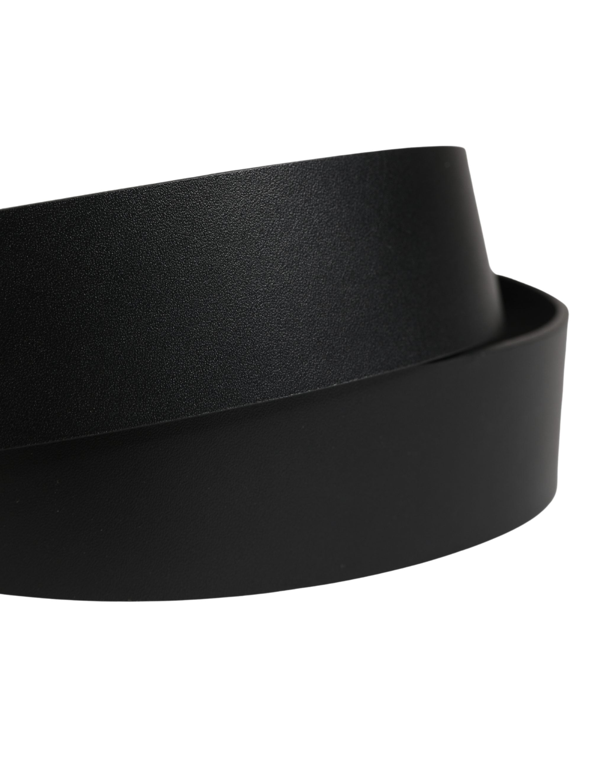 Dolce & Gabbana Black Calf Leather Ornate Metal Buckle Belt Dolce & Gabbana