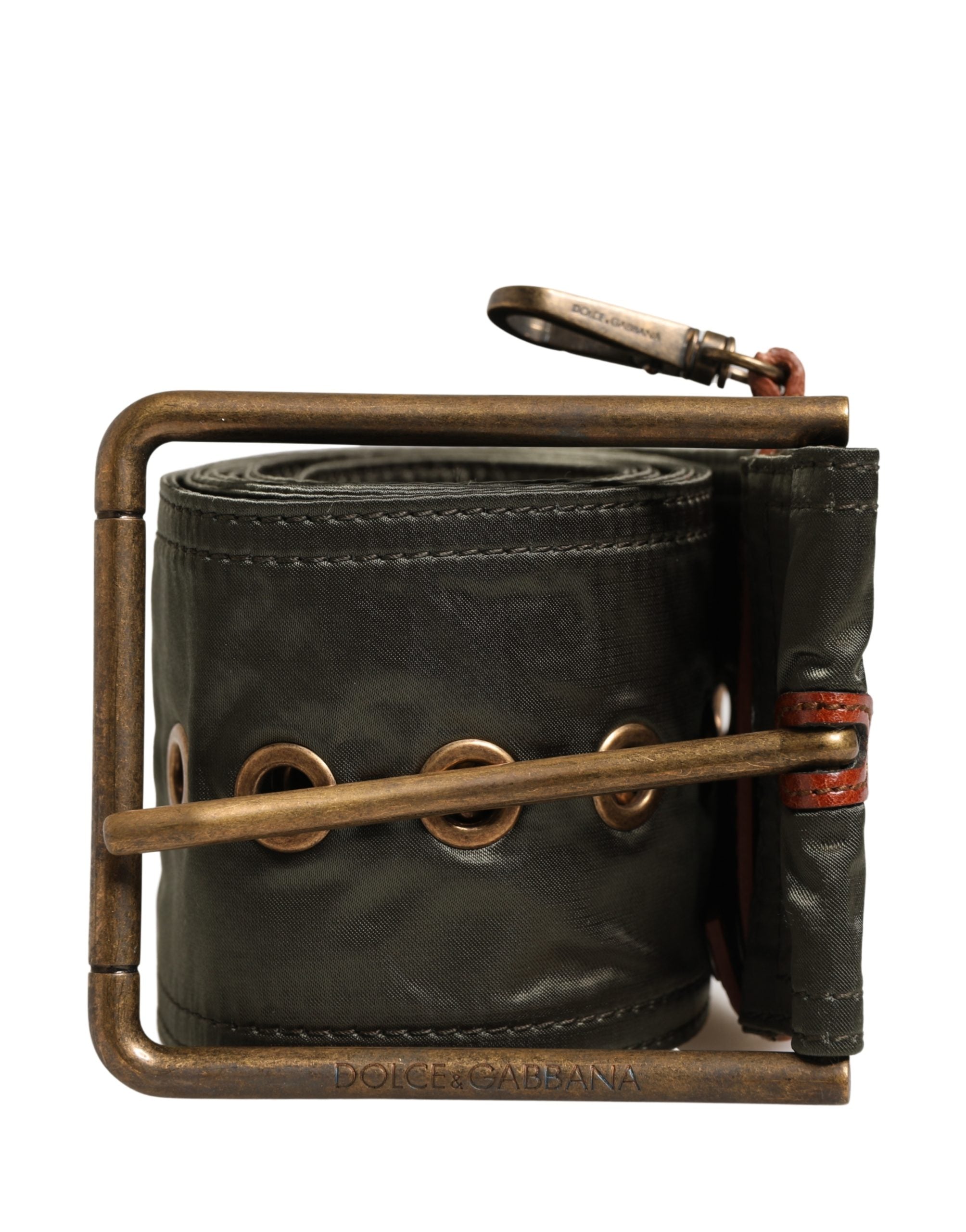 Dolce & Gabbana Men Black Wide Leather DG Metal Buckle Belt Dolce & Gabbana