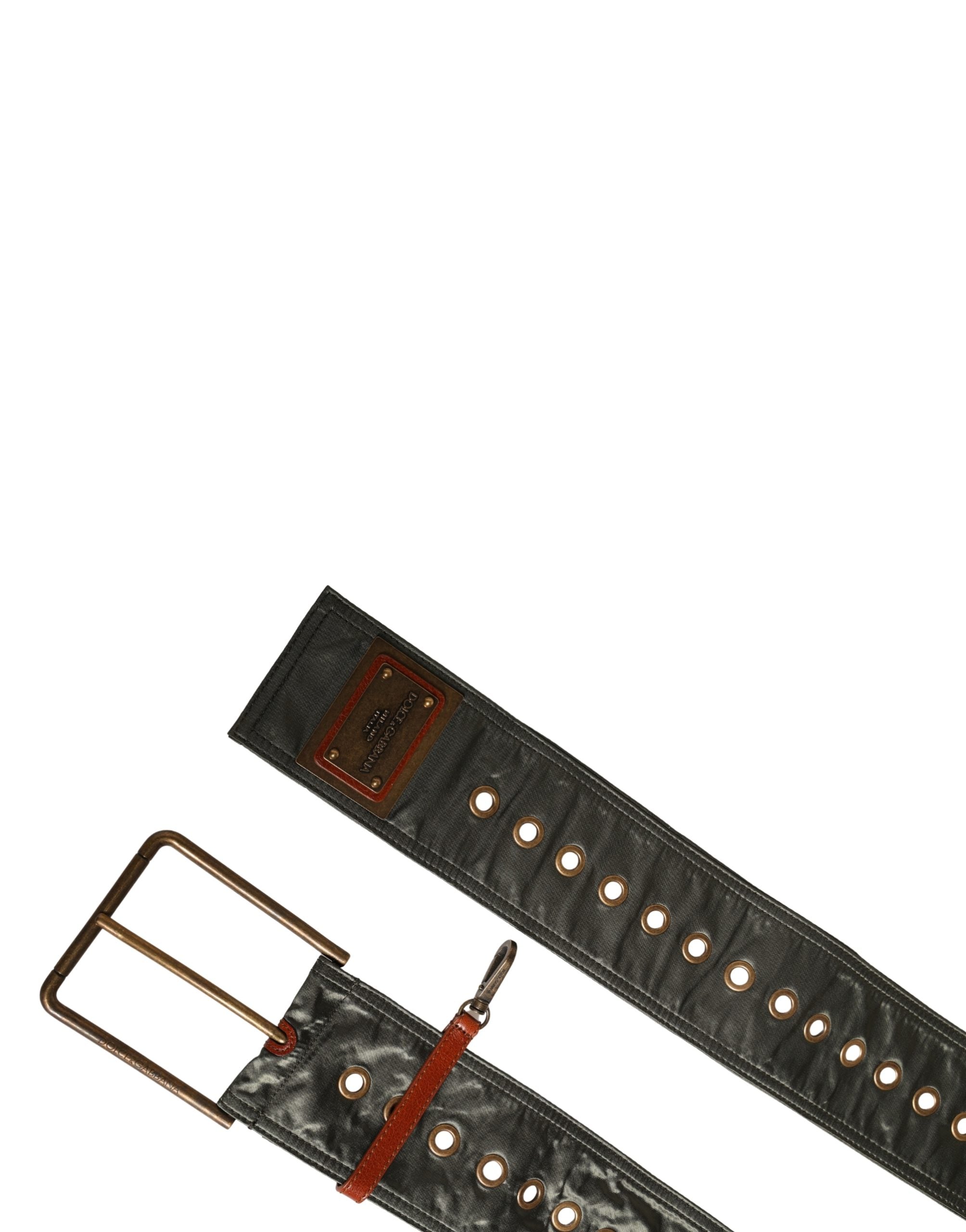 Dolce & Gabbana Men Black Wide Leather DG Metal Buckle Belt Dolce & Gabbana