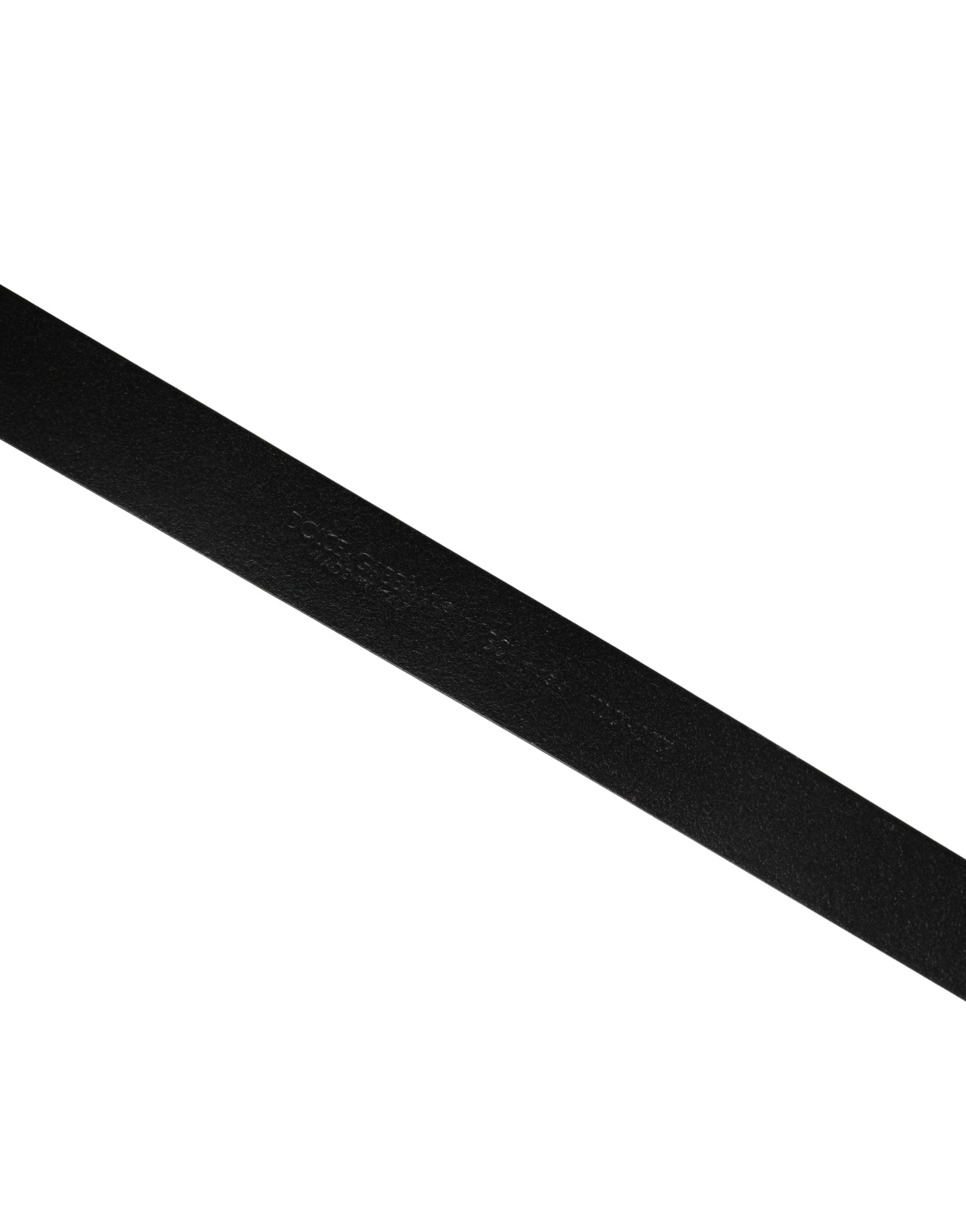Dolce & Gabbana Men Black Classic Leather Metal Buckle Belt Dolce & Gabbana