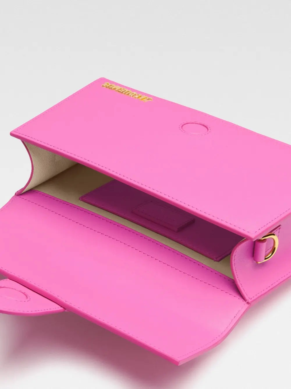 Jacquemus Neon Pink Leather Le Grand Bambino Handbag Jacquemus