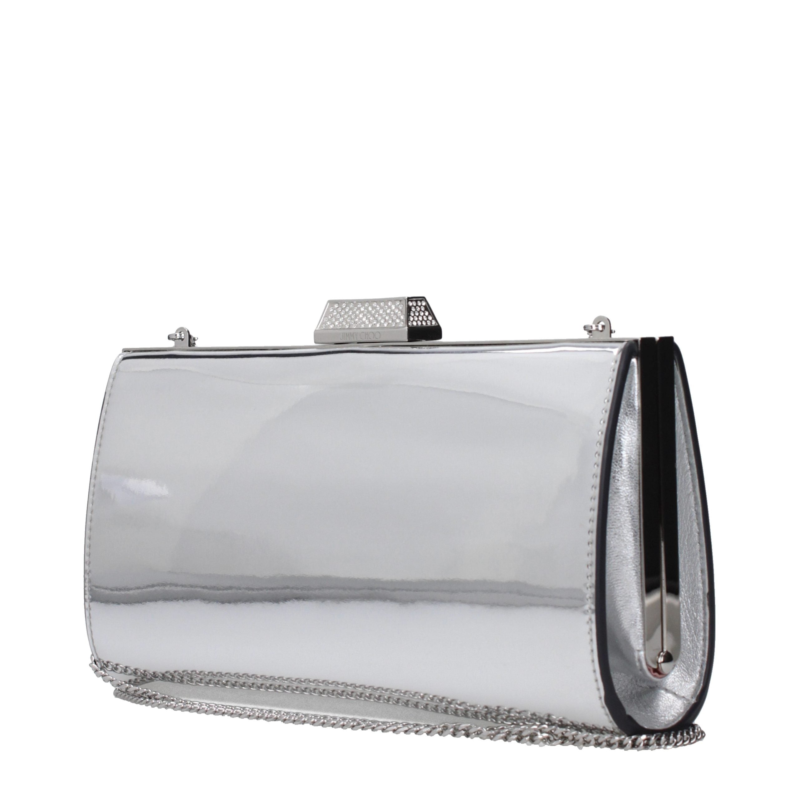 Jimmy Choo Gray Leather Clutch Bag Jimmy Choo