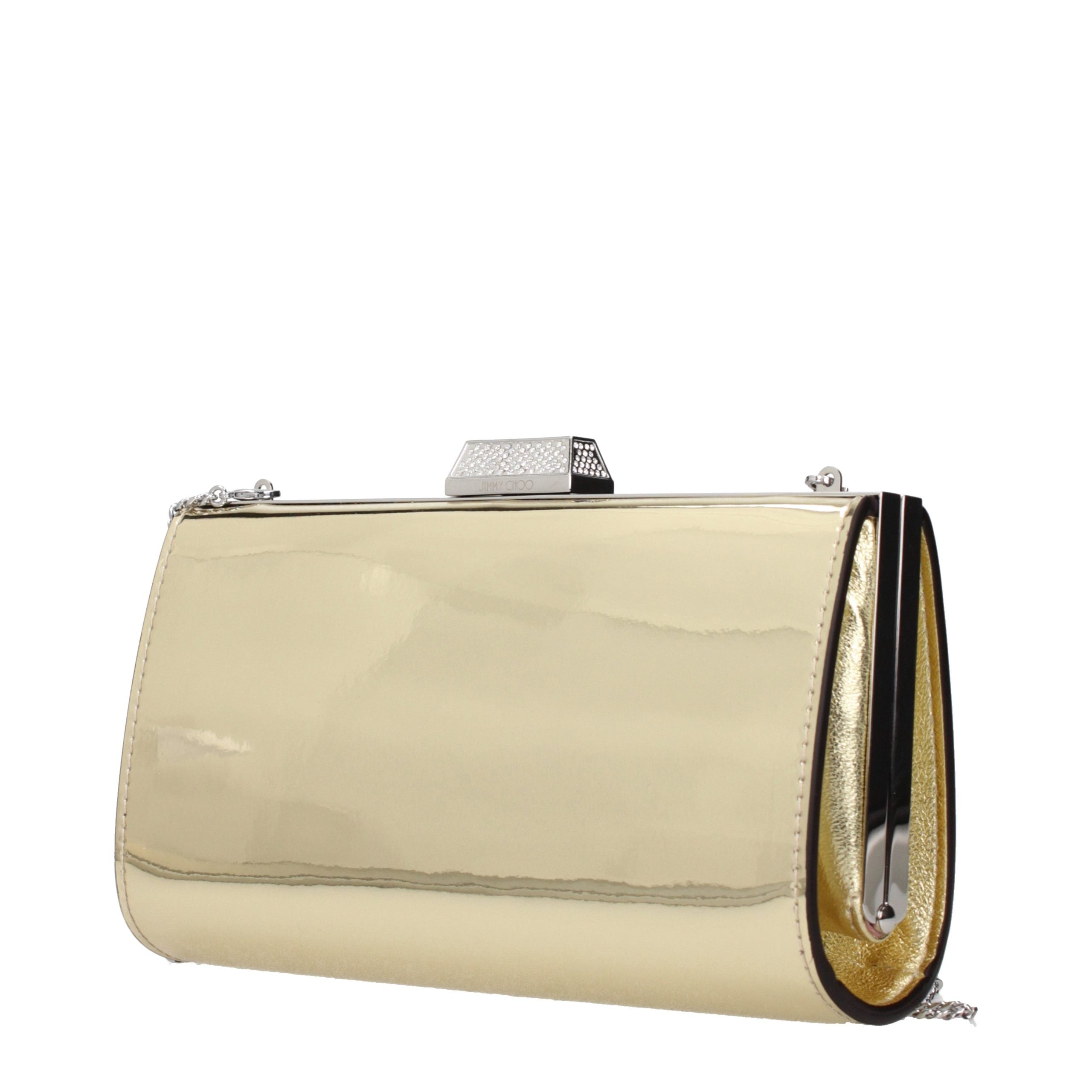 Jimmy Choo Gold Leather Clutch Bag Jimmy Choo