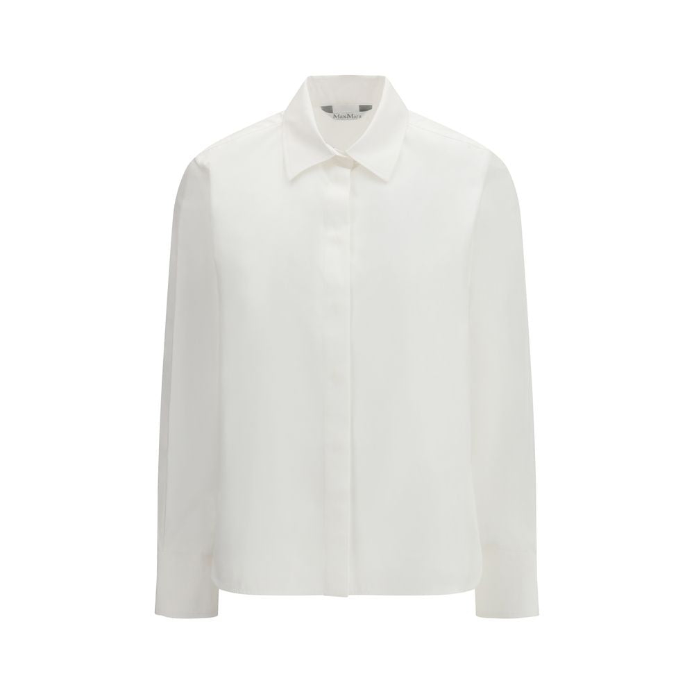 Max Mara White Cotton Dress Shirt Max Mara