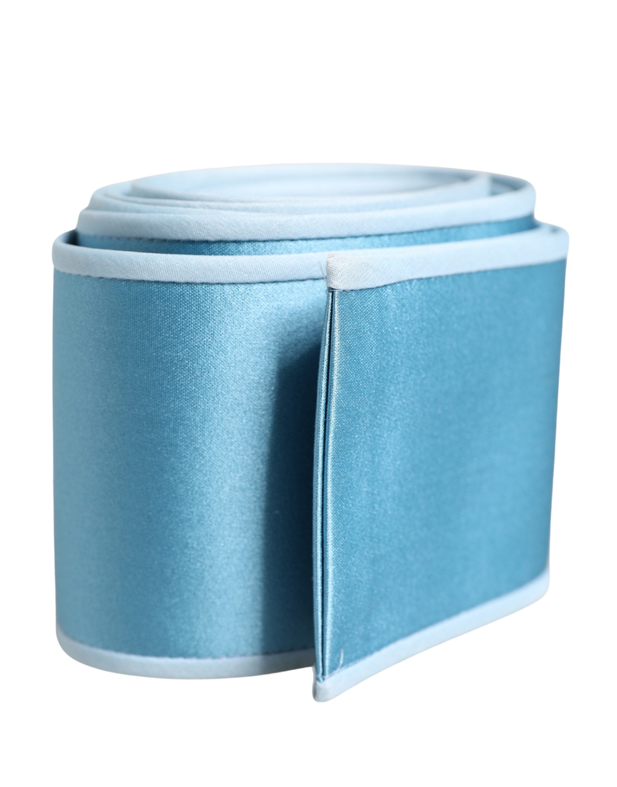 Dolce & Gabbana Light Blue Silk Satin Waist Women Cintura Belt Dolce & Gabbana