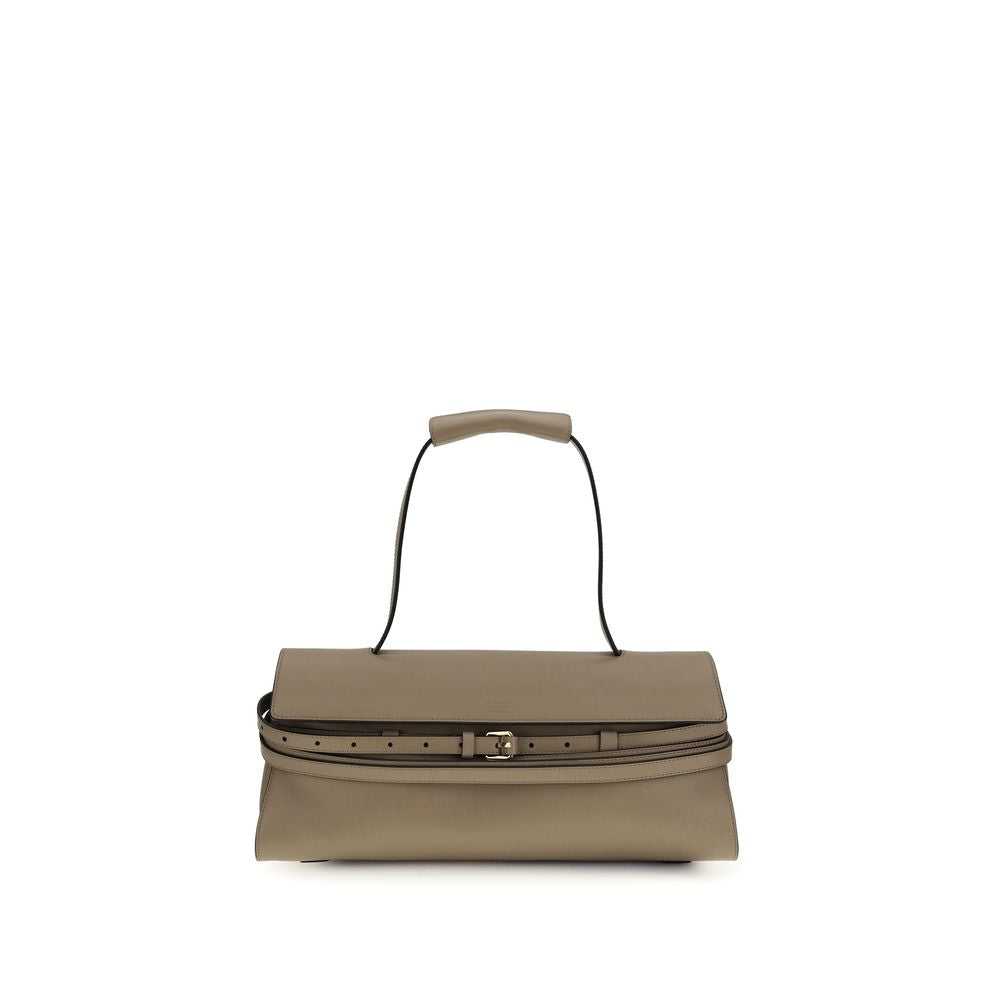 Moschino Beige Calf Leather Bos Taurus Shoulder Bag Moschino