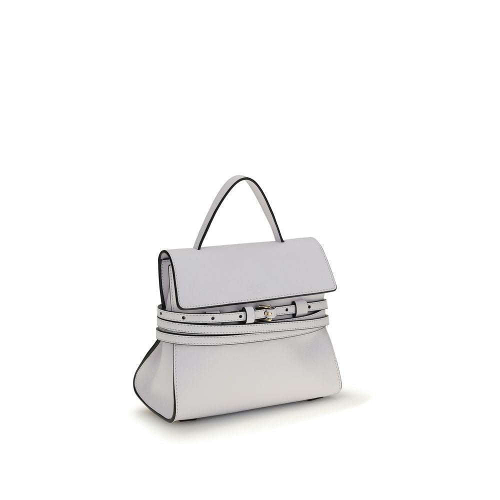 Moschino White Calf Leather Bos Taurus Handbag Moschino
