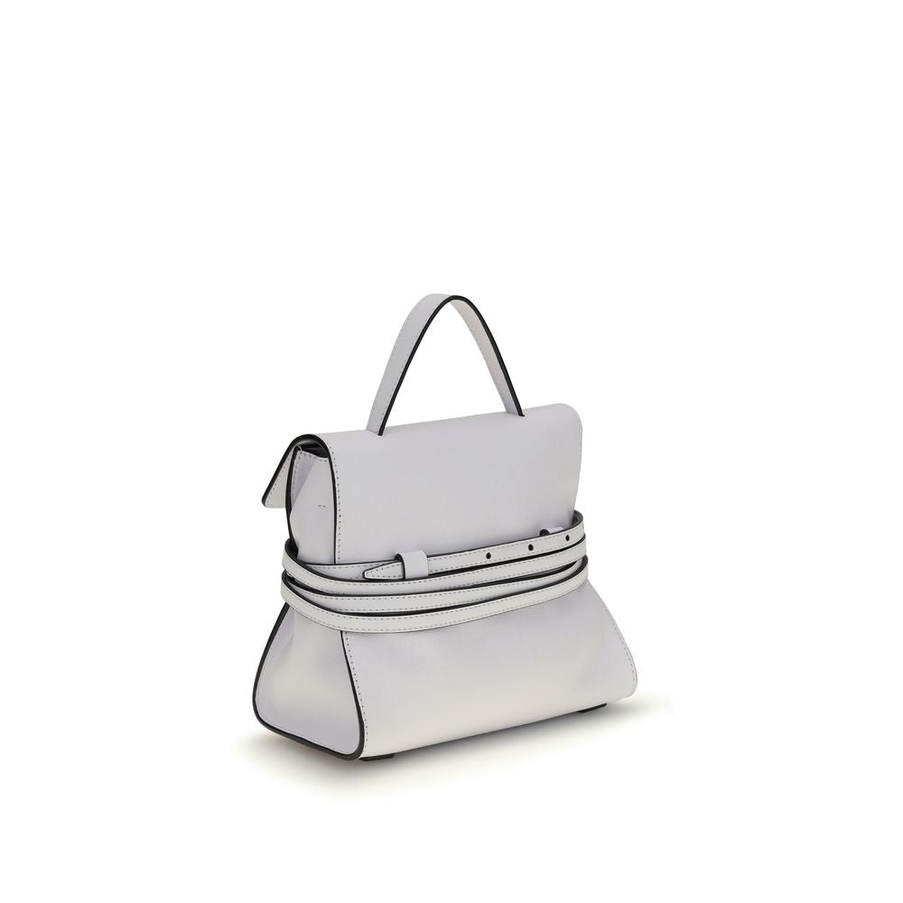 Moschino White Calf Leather Bos Taurus Handbag Moschino