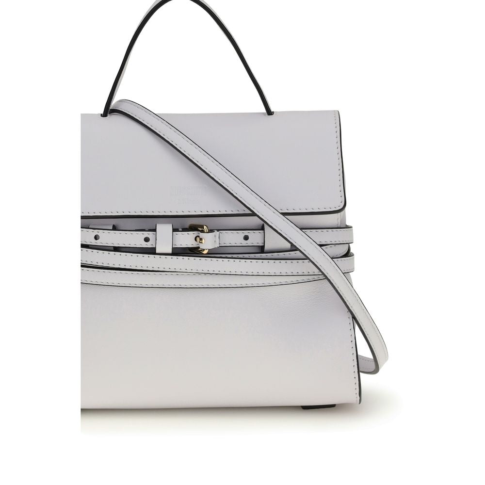 Moschino White Calf Leather Bos Taurus Handbag Moschino