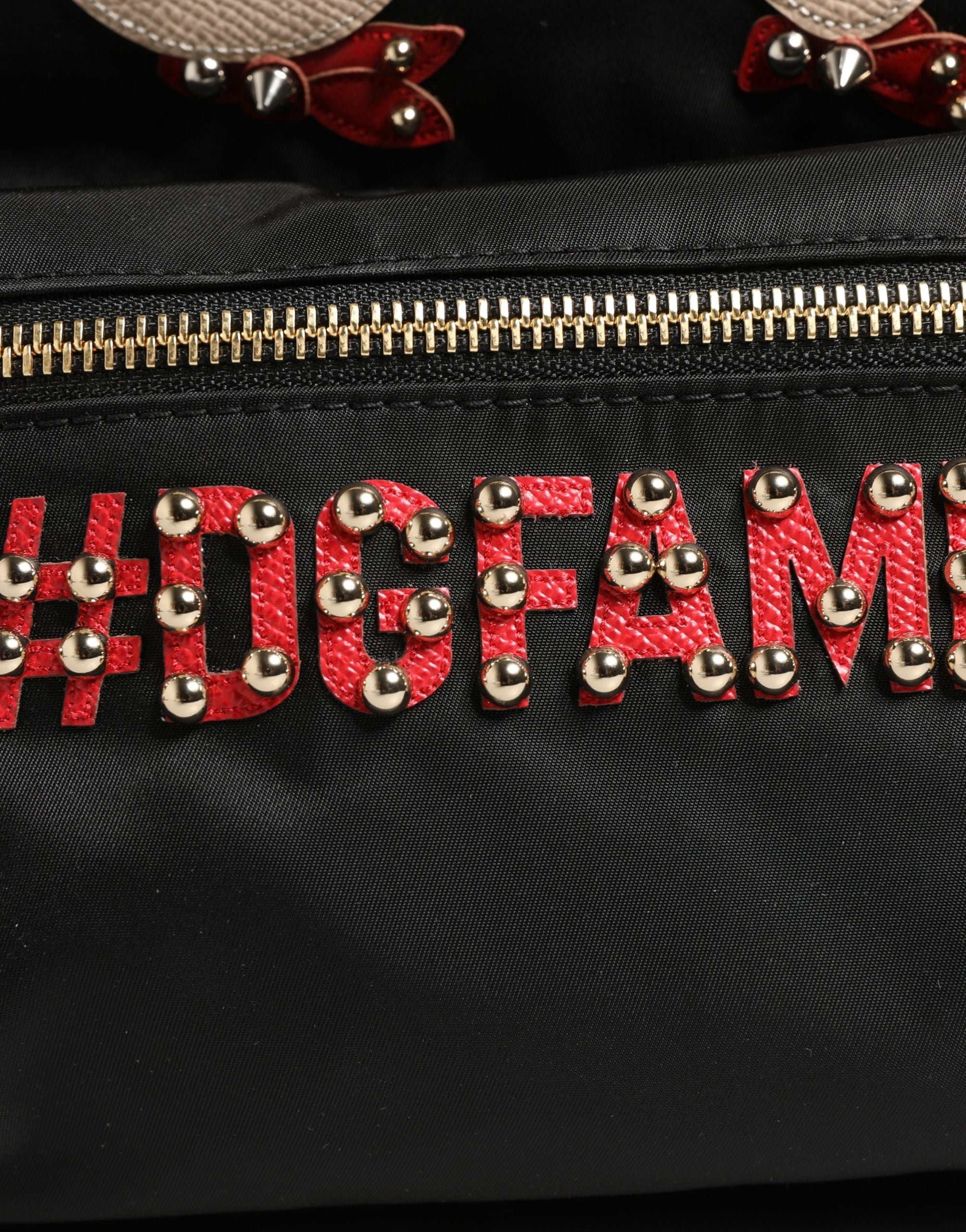 Dolce & Gabbana VULCANO Black Nylon #DGFAMILY Embellished Backpack Bag Dolce & Gabbana