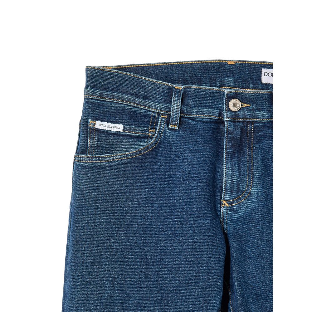 Dolce & Gabbana Blue Cotton Skinny Jeans Dolce & Gabbana