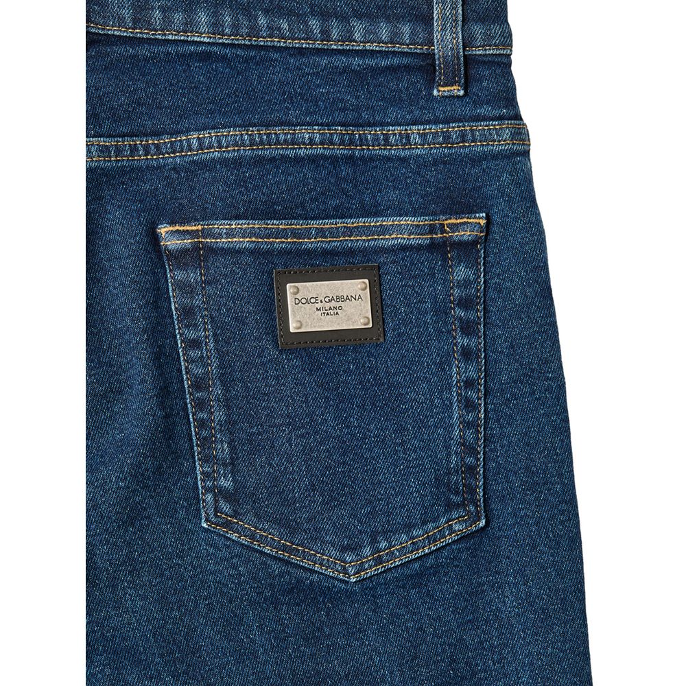 Dolce & Gabbana Blue Cotton Skinny Jeans Dolce & Gabbana