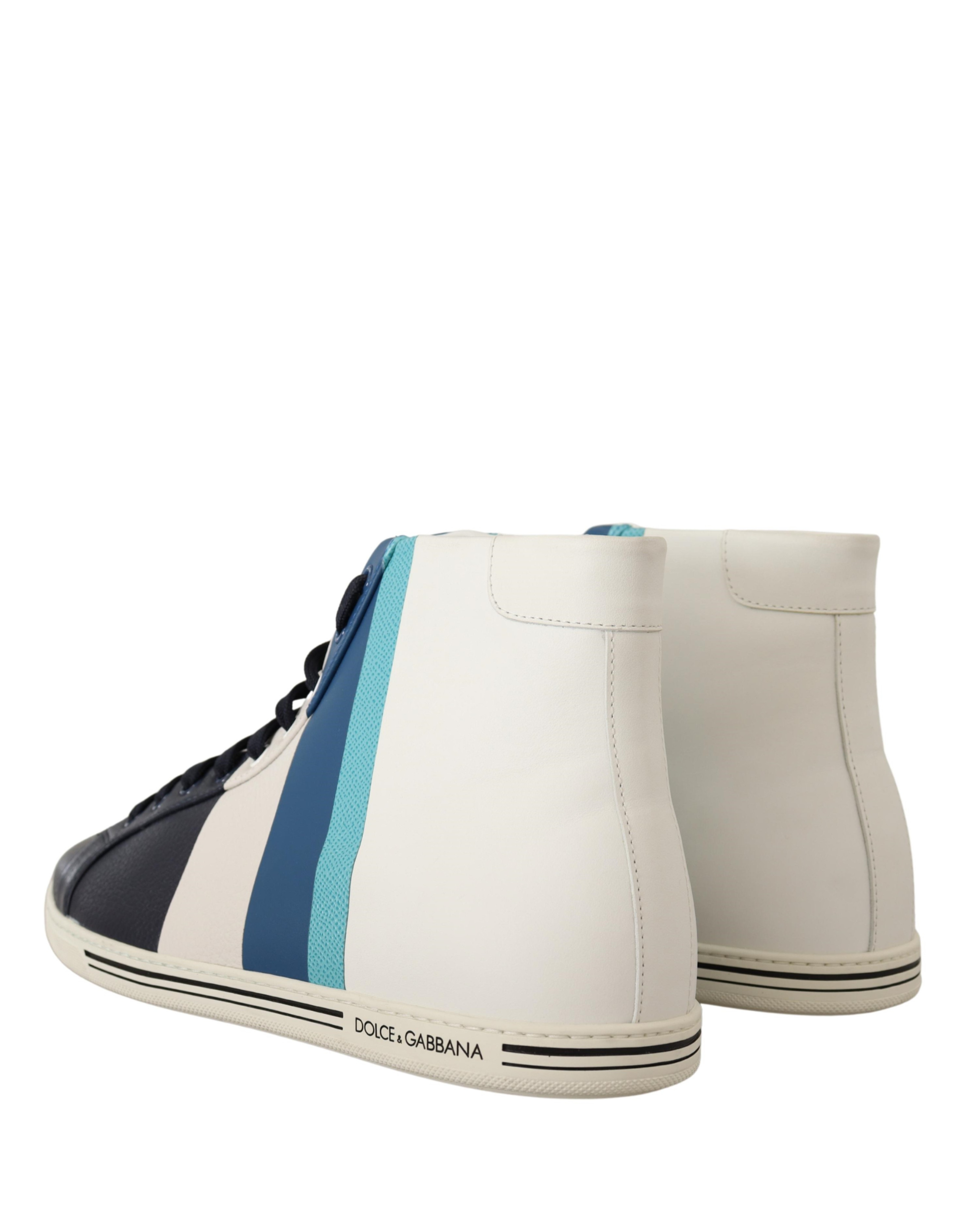 Dolce & Gabbana Multicolor Leather Mid Top Sneakers Shoes Dolce & Gabbana