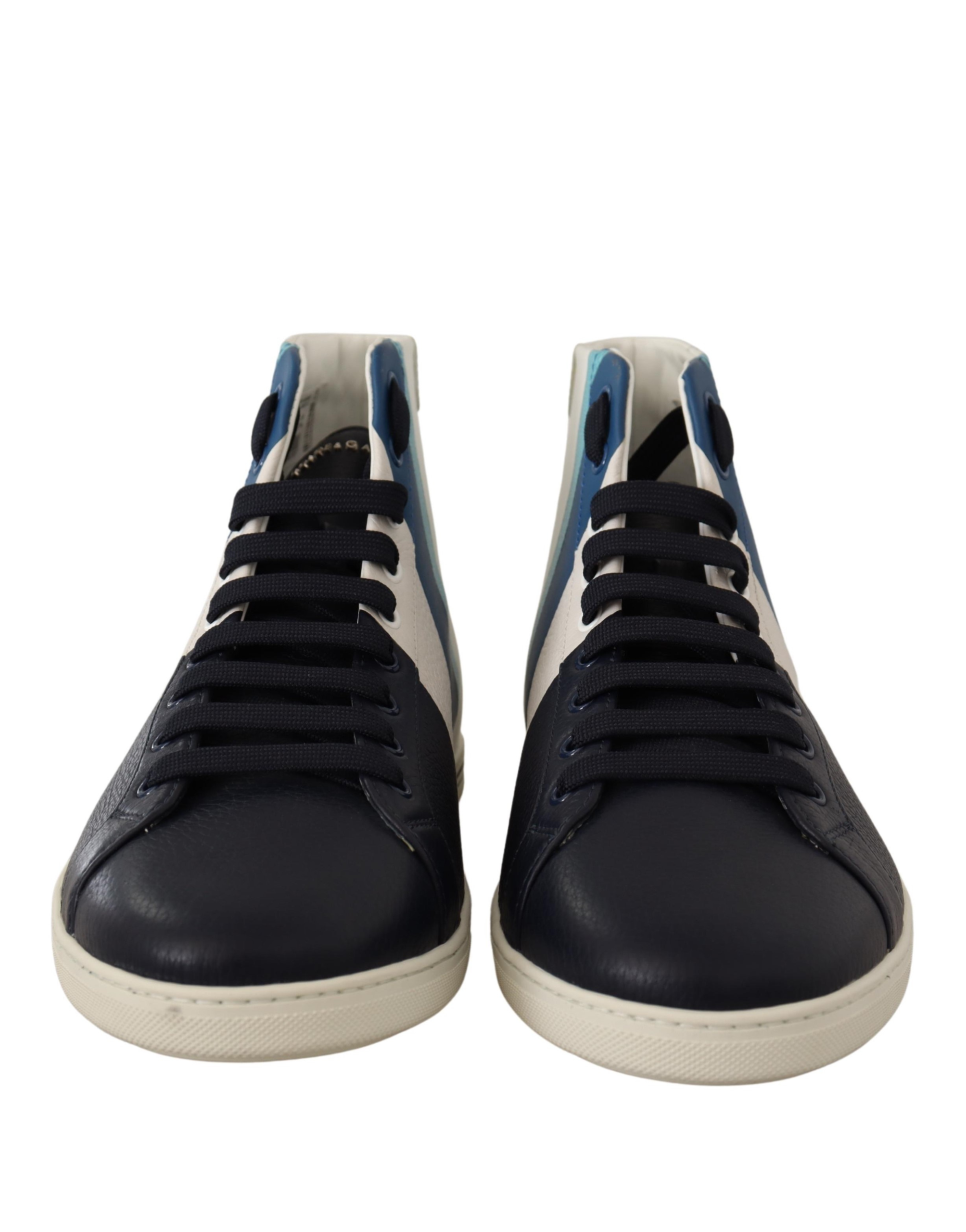 Dolce & Gabbana Multicolor Leather Mid Top Sneakers Shoes Dolce & Gabbana