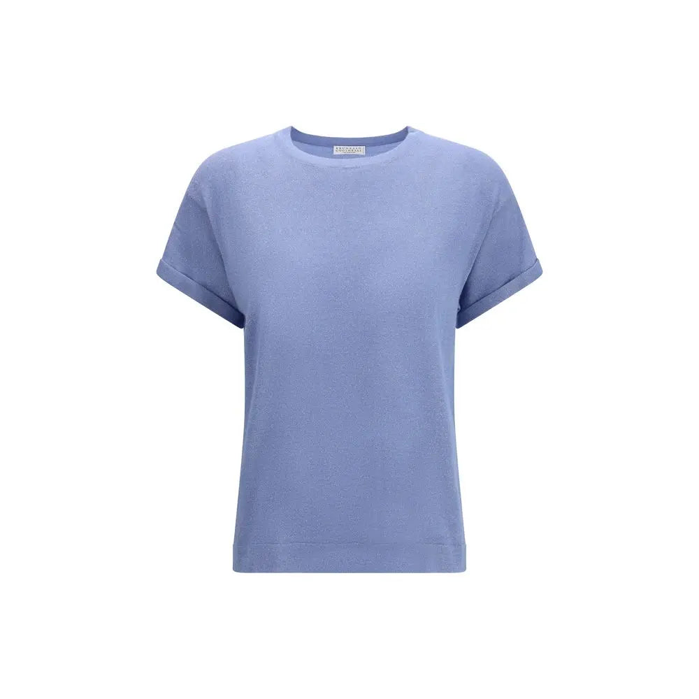 Brunello Cucinelli Blue Nylon T-Shirt Brunello Cucinelli