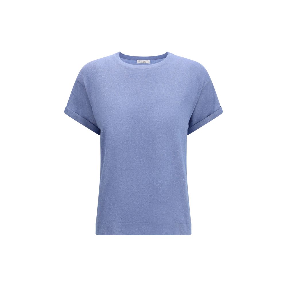 Brunello Cucinelli Blue Nylon T-Shirt Brunello Cucinelli