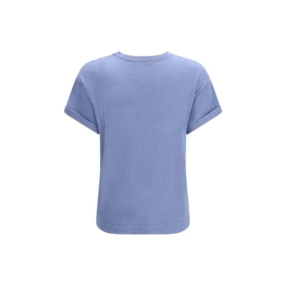 Brunello Cucinelli Blue Nylon T-Shirt Brunello Cucinelli