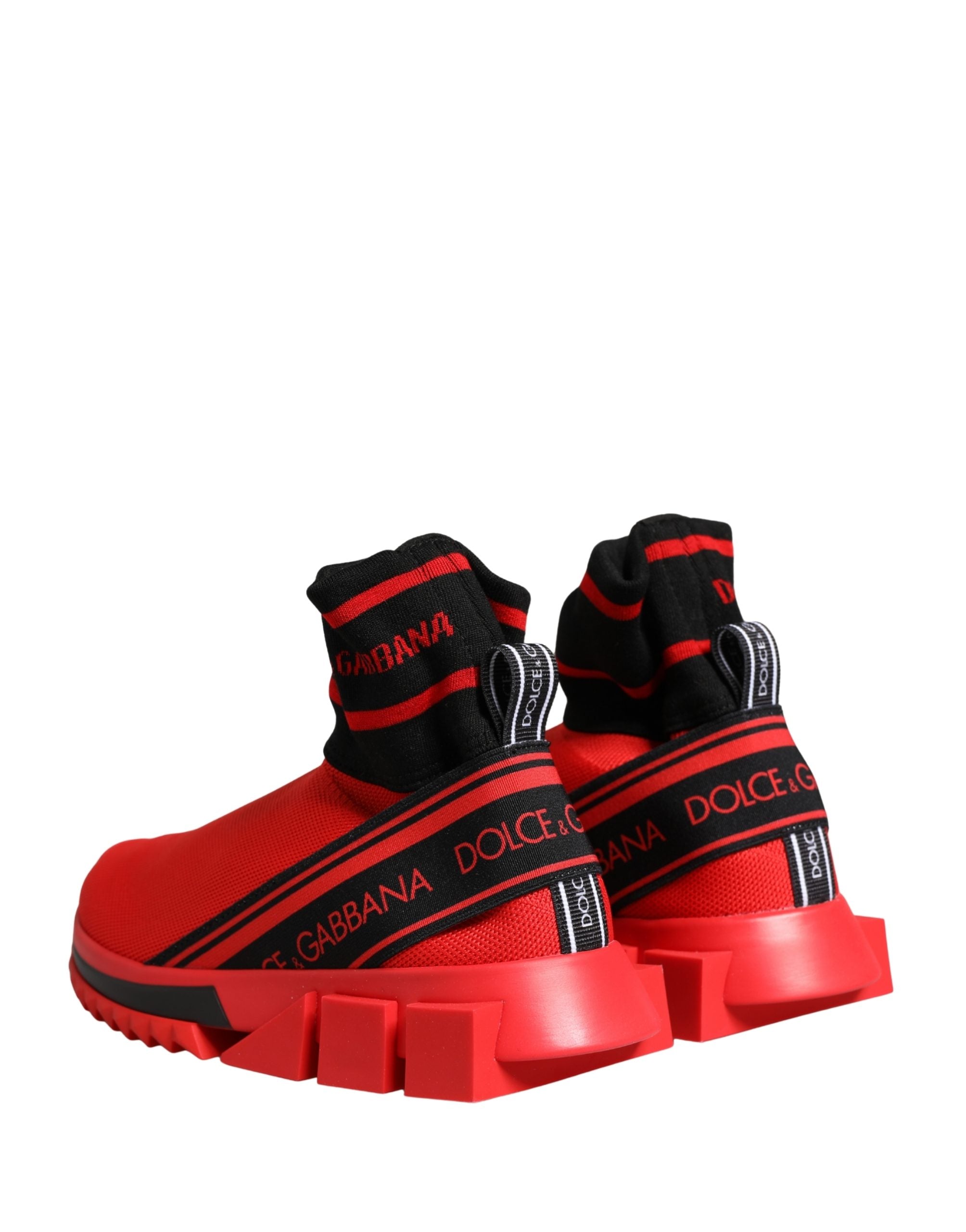 Dolce & Gabbana Red Black Sorrento Socks Sneakers Shoes Dolce & Gabbana