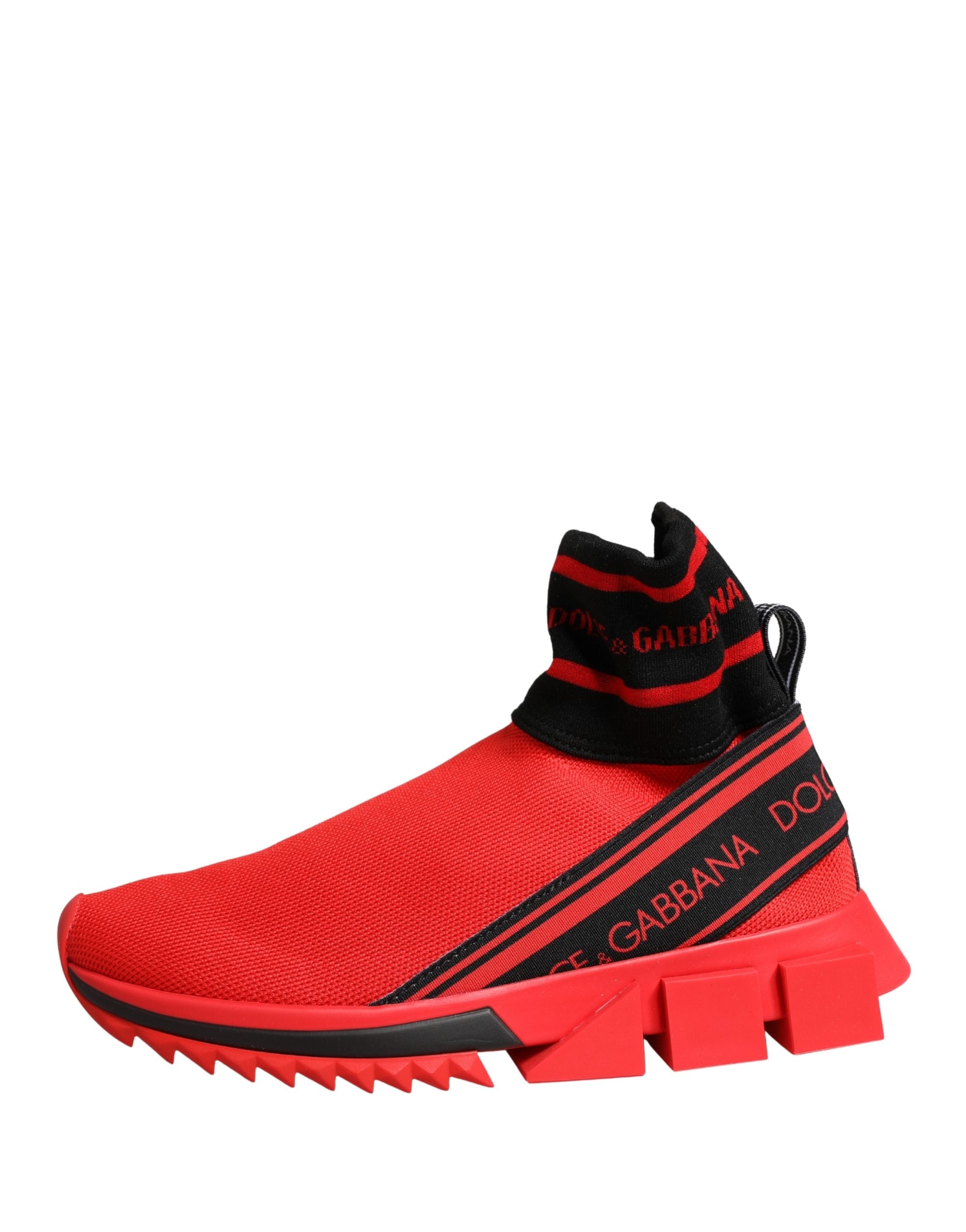 Dolce & Gabbana Red Black Sorrento Socks Sneakers Shoes Dolce & Gabbana