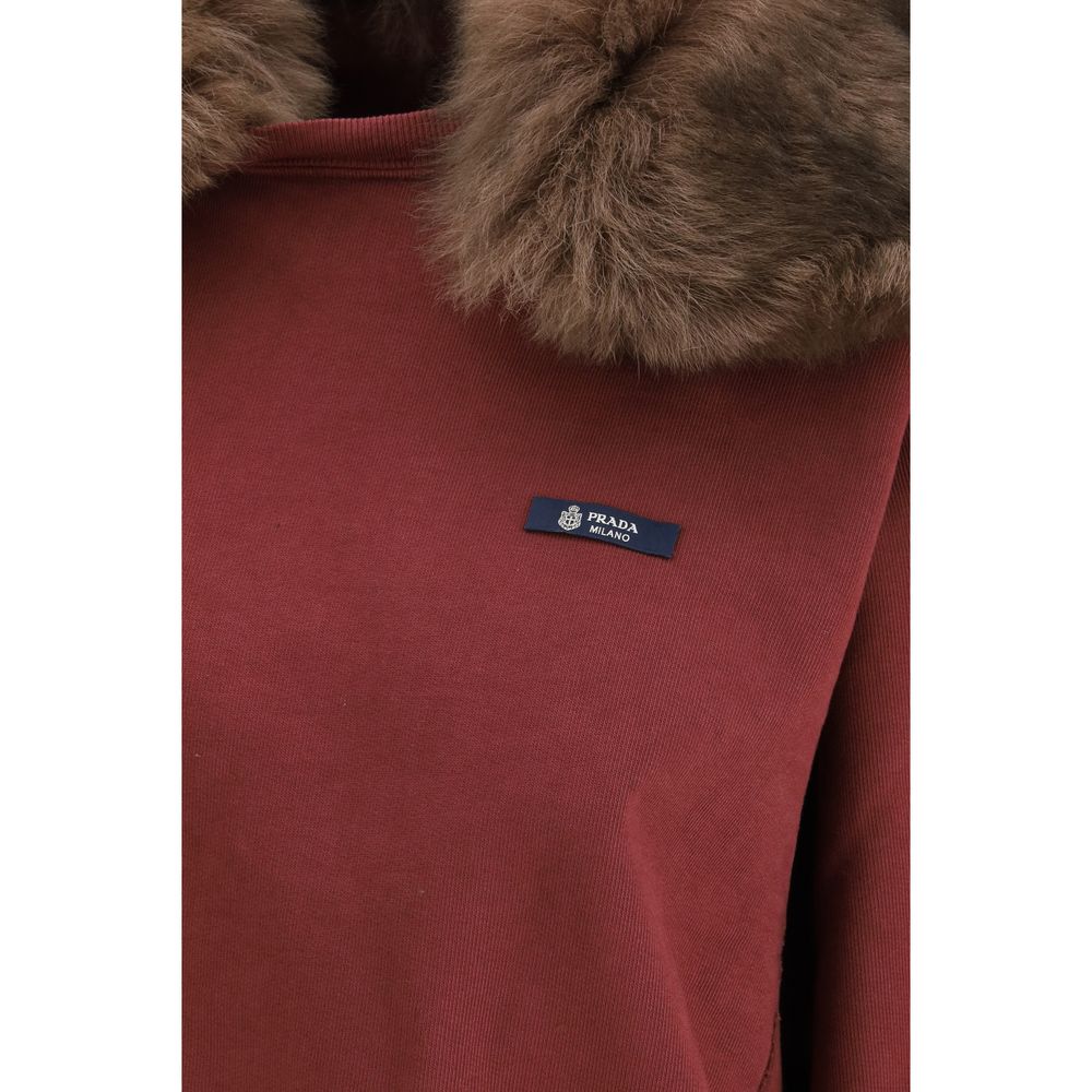 Prada Bordeaux Cotton Sweatshirt Prada