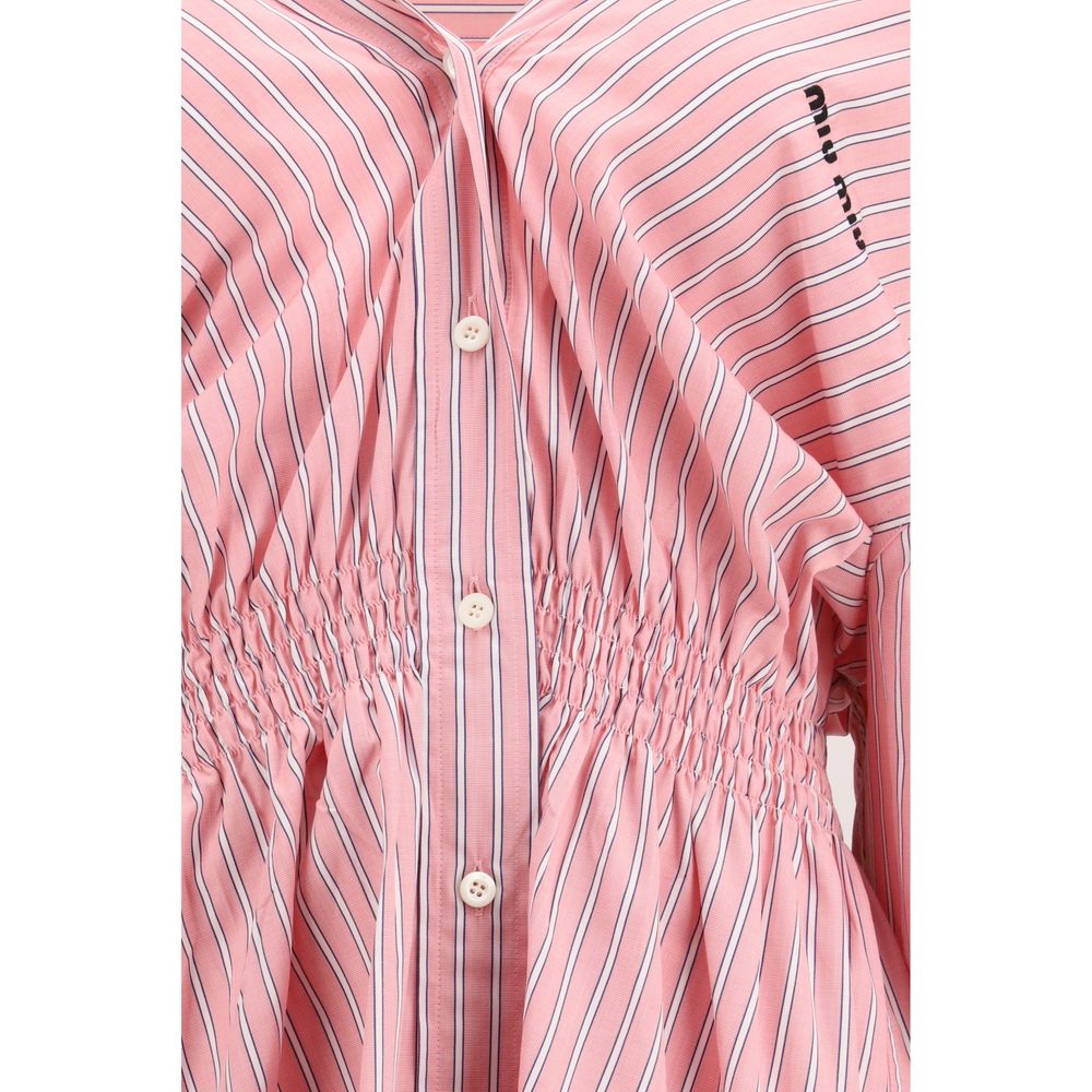 Miu Miu Multicolor Cotton Casual Dress Miu Miu