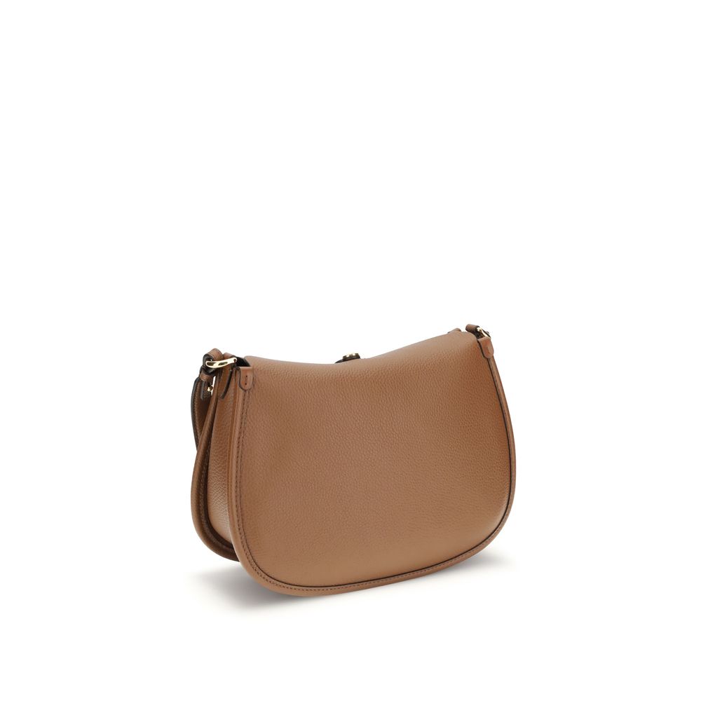Etro Brown Calf Leather Bos Taurus Shoulder Bag Etro