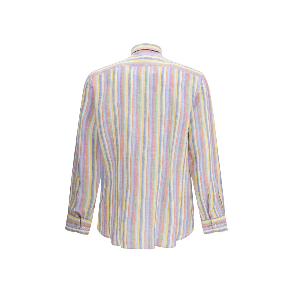 Etro Multicolor Linen Pattern Shirt Etro