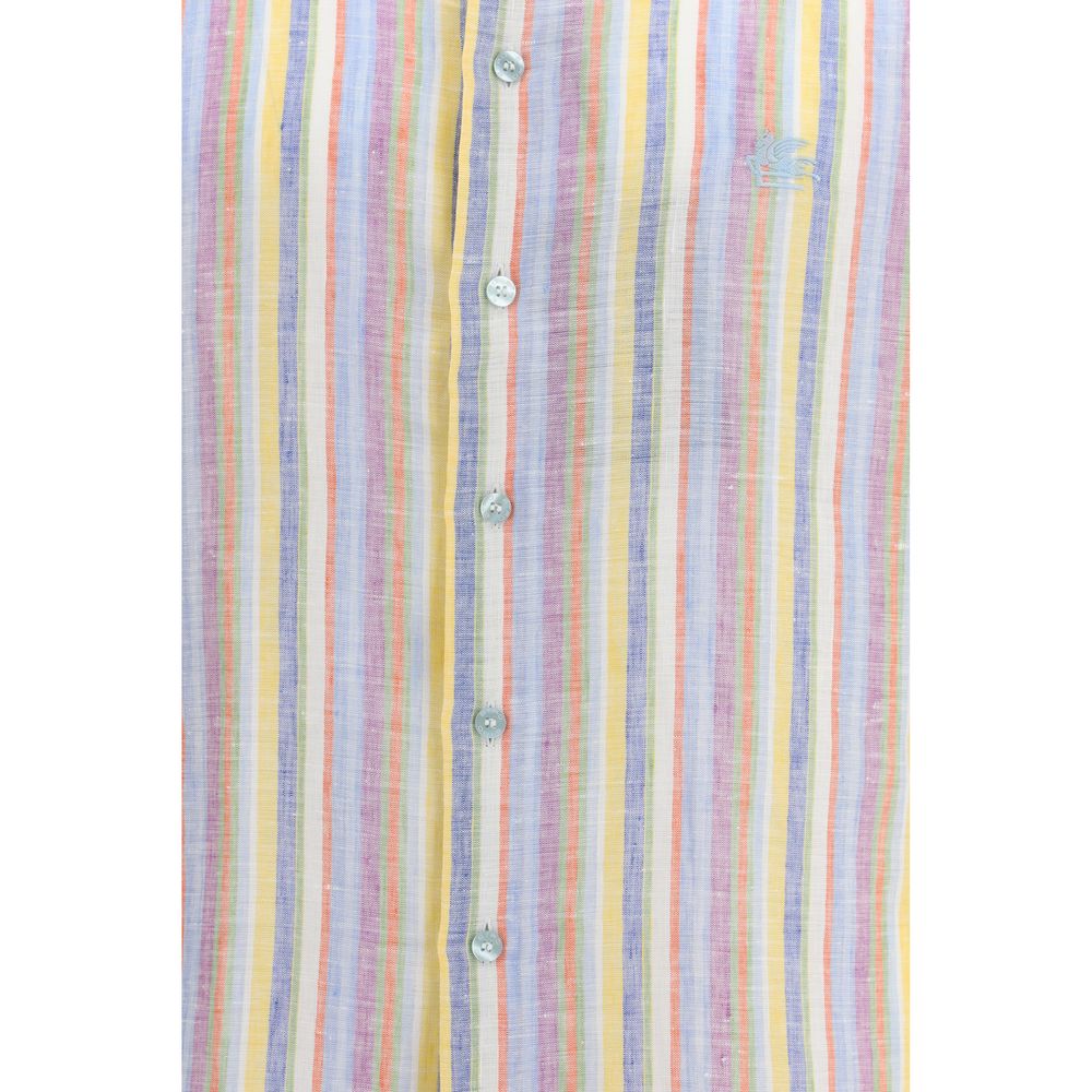 Etro Multicolor Linen Pattern Shirt Etro