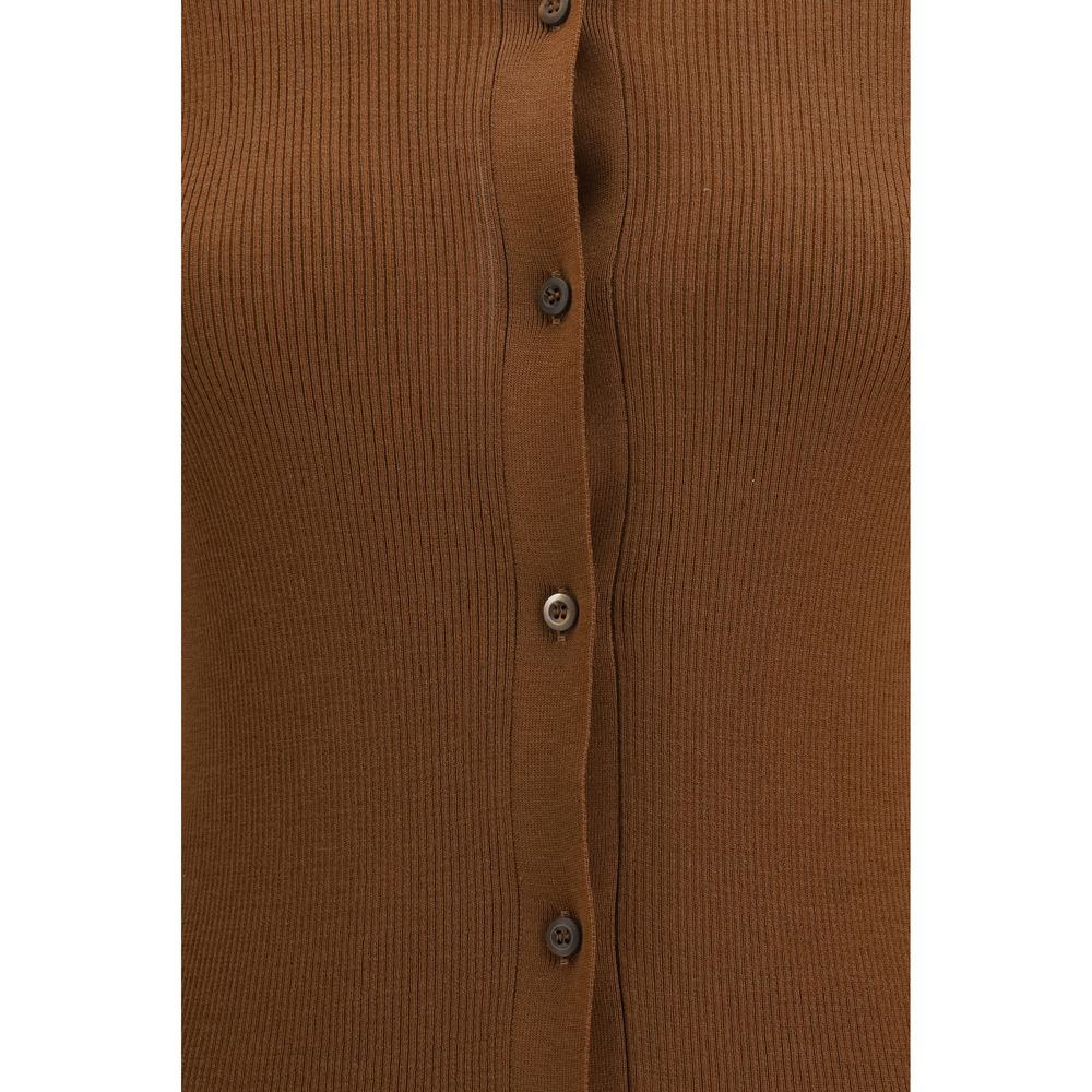Prada Brown Wool Cardigan Prada