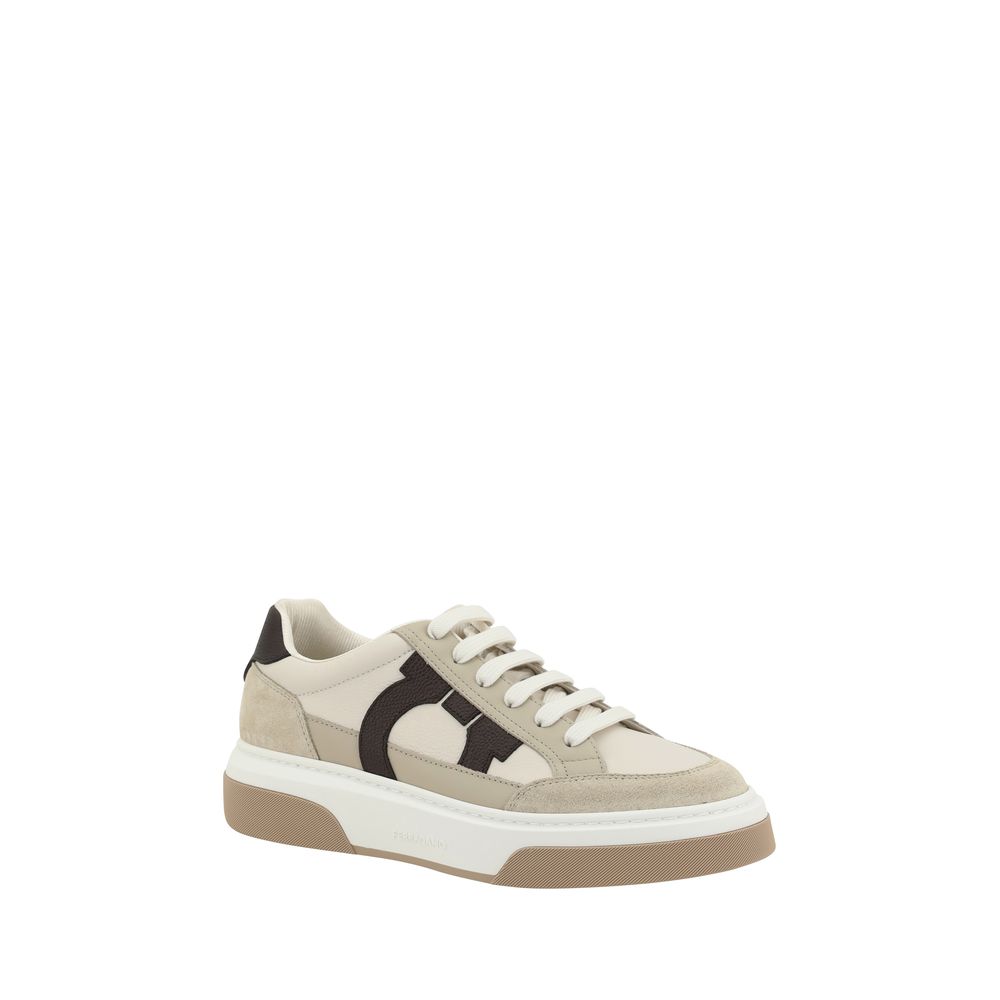 Ferragamo Multicolor Calf Leather Bos Taurus Platform Sneakers Ferragamo