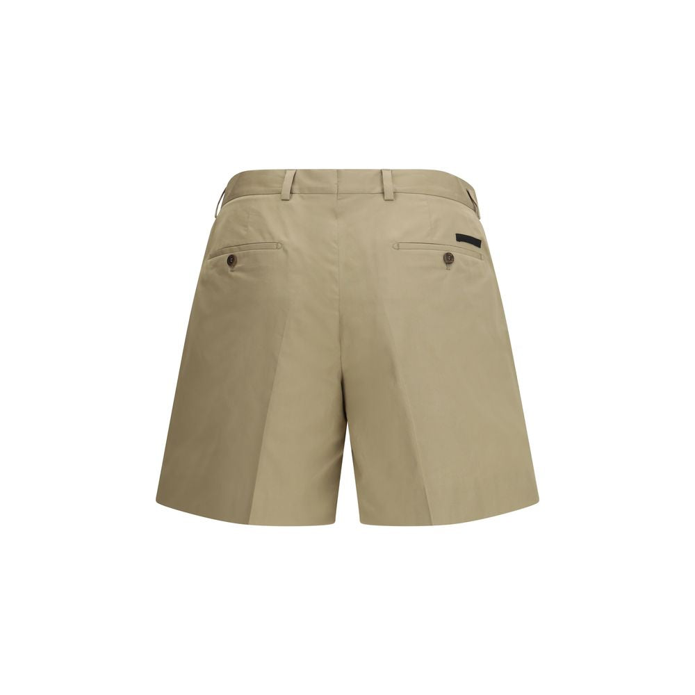 Prada Beige Cotton Bermuda Shorts Prada