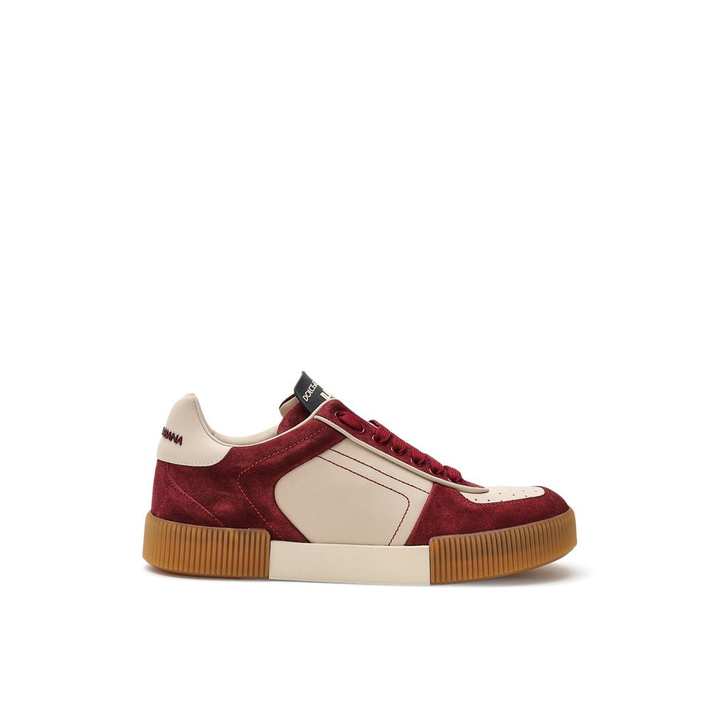 Dolce & Gabbana Blue Leather Low Top Sneakers Dolce & Gabbana