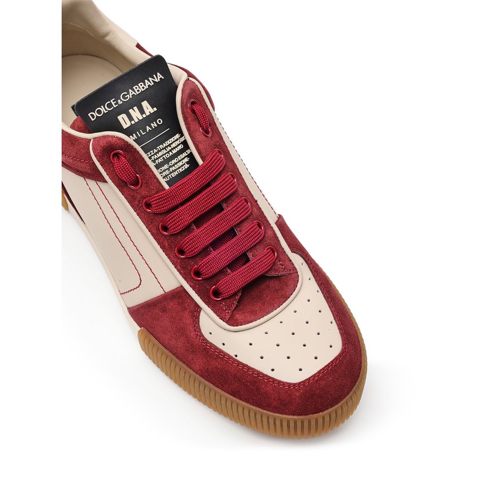 Dolce & Gabbana Blue Leather Low Top Sneakers Dolce & Gabbana