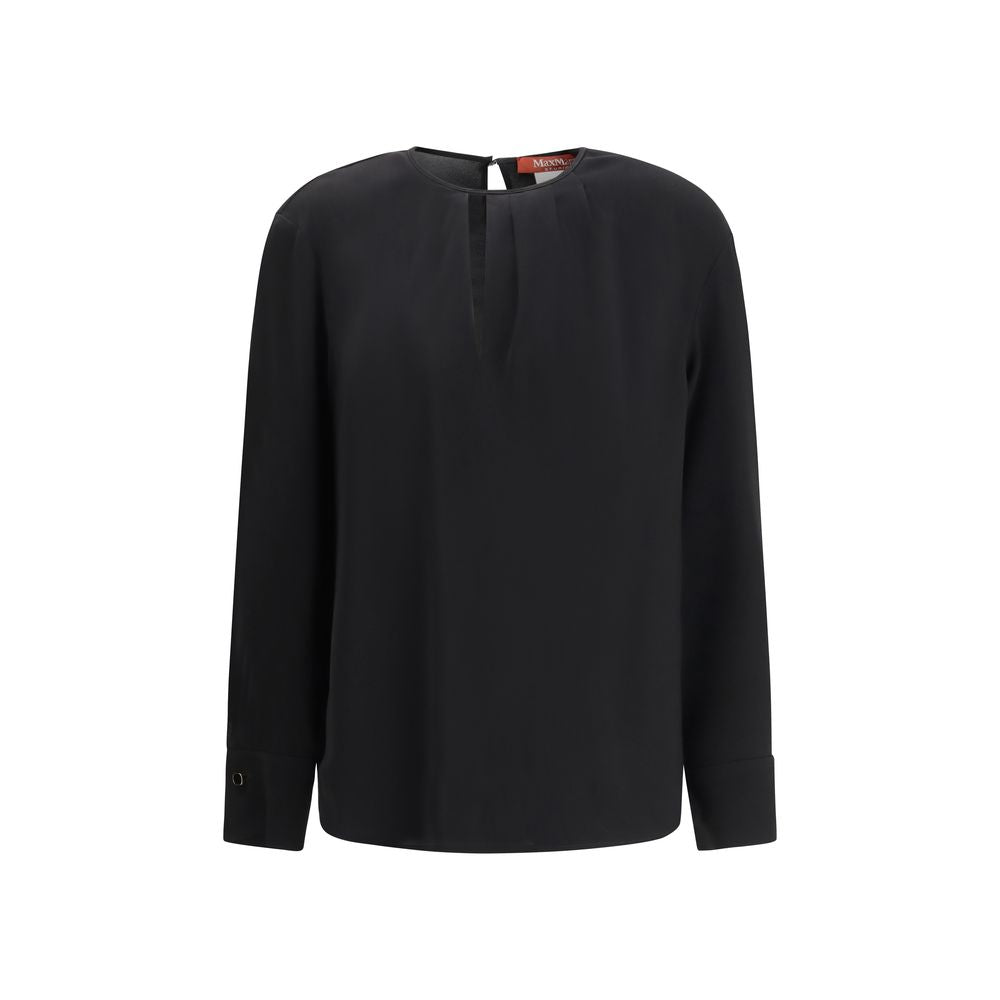 Max Mara Black Triacetate Blouse Max Mara