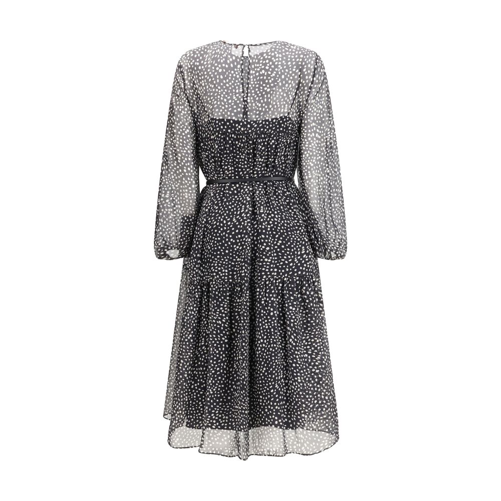 Max Mara Black Silk Casual Dress Max Mara