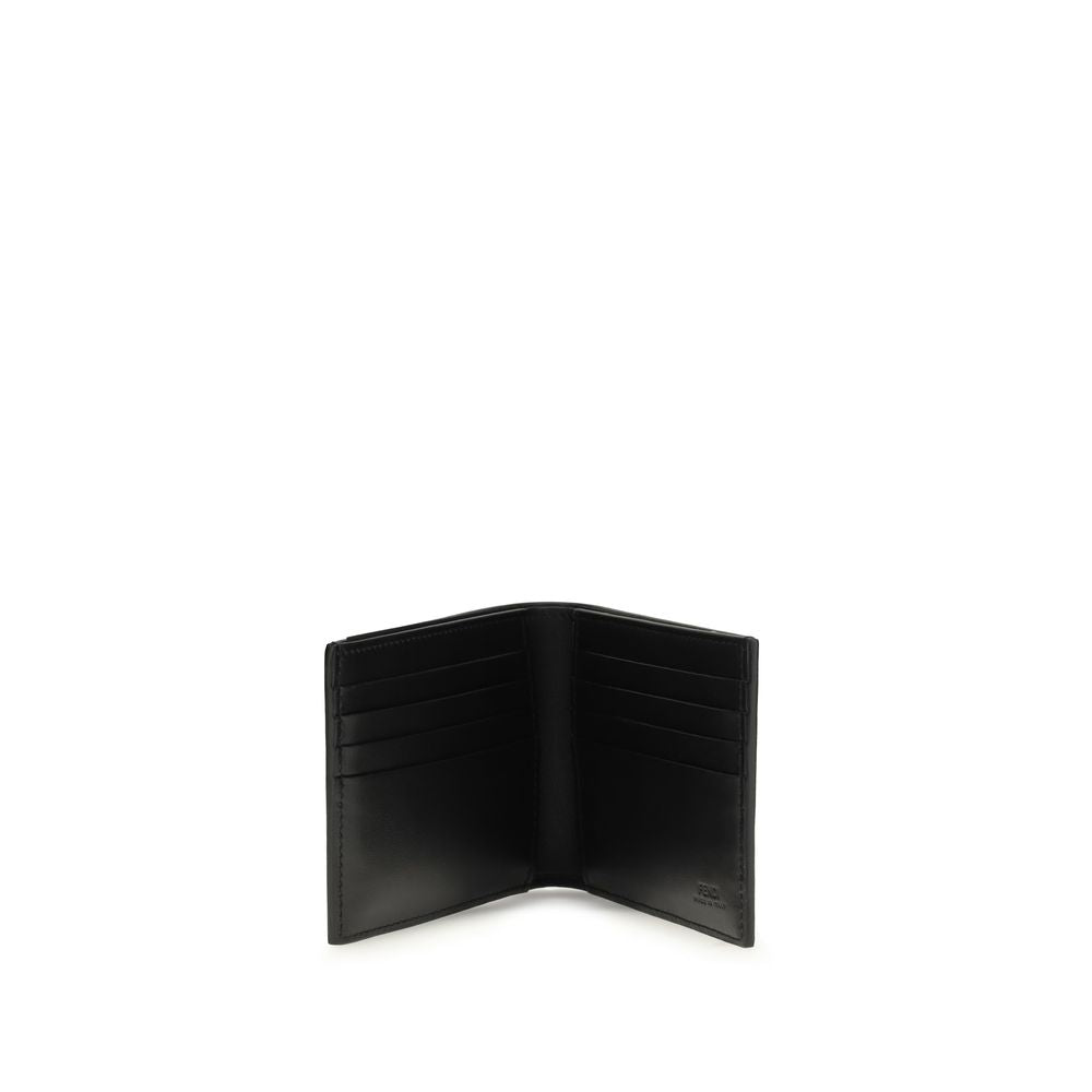 Fendi Black Calf Leather Bos Taurus Wallet Fendi