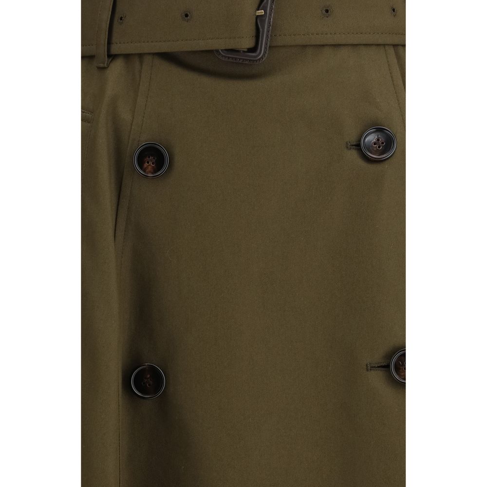 Burberry Bicolor Cotton Midi Skirt Burberry