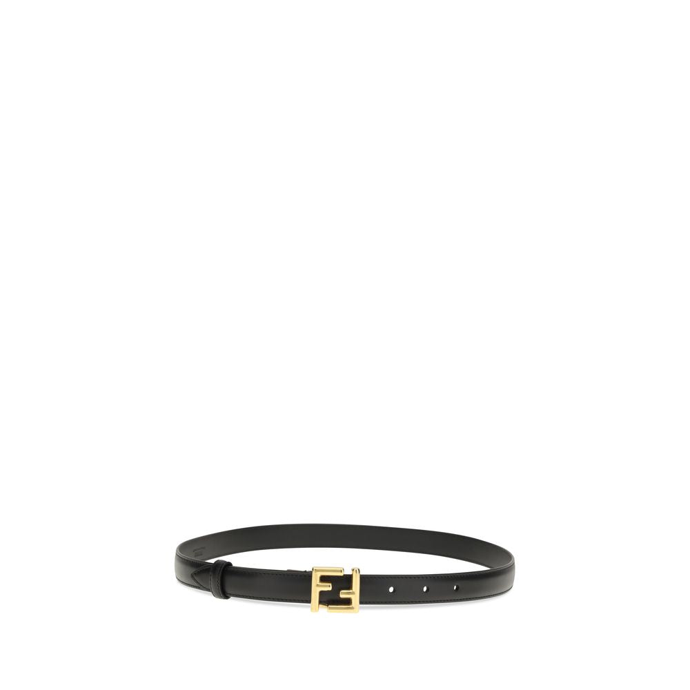 Fendi Black Calf Leather Bos Taurus Regular Belt Fendi