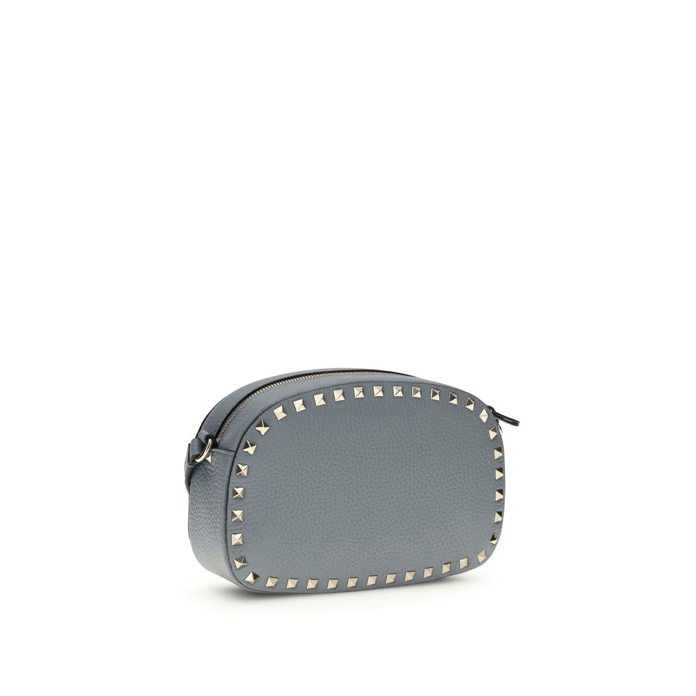 Valentino Garavani Blue Calf Leather Bos Taurus Shoulder Bag Valentino Garavani