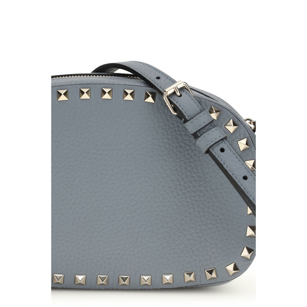 Valentino Garavani Blue Calf Leather Bos Taurus Shoulder Bag Valentino Garavani