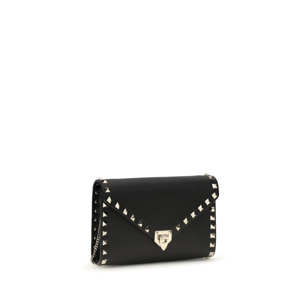 Valentino Garavani Black Calf Leather Bos Taurus Wallet Valentino Garavani