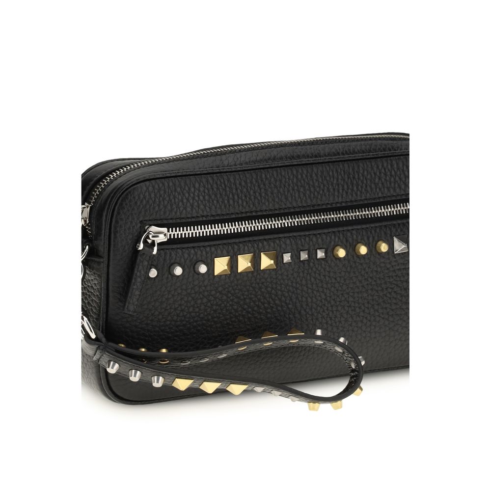 Valentino Garavani Black Calf Leather Bos Taurus Accessories Valentino Garavani