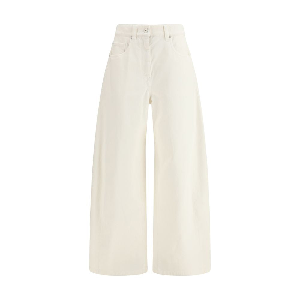 Brunello Cucinelli Beige Cotton Casual Pants Brunello Cucinelli