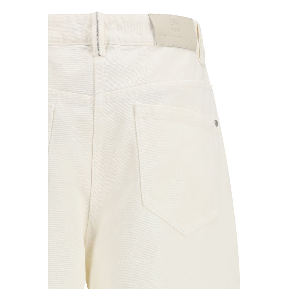 Brunello Cucinelli Beige Cotton Casual Pants Brunello Cucinelli