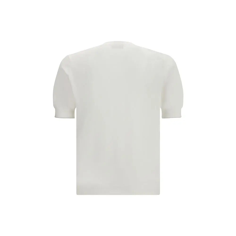 Brunello Cucinelli White Cotton T-Shirt Brunello Cucinelli